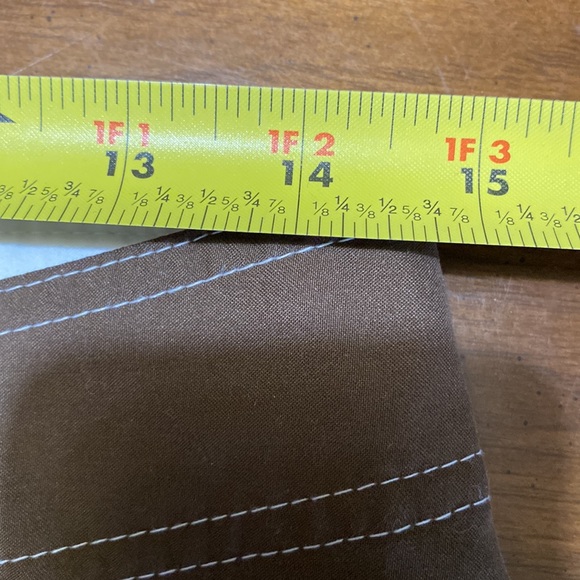 NoBo Color Blocked Brown, Tan and White Long Length Swim Trunks Sz 32 - Picture 11 of 13